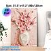 Pink Floral Vase Painting Poster, Soft-hued Textured Oil Style Poster, Delicate Elegant Floral Artwork Ideal For Living Room, Bedroom_maomaolike.com