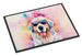 Great Pyrenees Hippie Dawg Doormat Front Door Mat Indoor Outdoor Rugs For Entryway, Non Slip Washable Low Pile, 24H X 36W_maomaolike.com