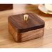 Solid Wood Dental Floss Box, New Chinese Style Black Walnut Wooden Toothpick Storage Box With Lid For Home Use_maomaolike.com