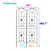 2 Pack Metal Garden Trellis 86.7" X 19.7" Rustproof Trellis For Climbing Plants Outdoor Flower Support_maomaolike.com