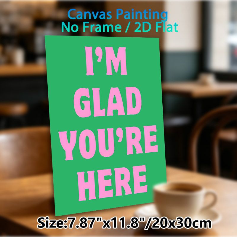 Positive Quote Painting Poster, Vibrant Green & Pink Retro Typography Poster, Warm Uplifting Message, Ideal For Living Room, Bedroom And Office_maomaolike.com