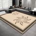 Living Room Rug Large Size Gorgeous Gold Frame Design Bedroom Rug Plush Thickened Machine Washable Thickened Underlay Interior Decorative Rug_maomaolike.com
