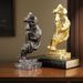 Nordic Minimalist Silence Is Gold Ornament Living Home Wine Cabinet Room Decoration Office Sculpture Craft Display_maomaolike.com