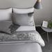 Modern Minimalist Bedding Set Light Gray & Dark Gray Duvet Cover + Pillowcases - 90gsm Synthetic Fiber With Reactive Dyeing_maomaolike.com