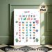 Hindi Alphabet Painting Poster, Vibrant Cartoon Ocean-style Poster, Practical Aid For Learning Hindi Letters, Suitable For Study Rooms And Learning_maomaolike.com