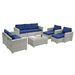 10 Piece PE Rattan Patio Furniture Set, Sectional Sofa Set, Outdoor Patio Furniture Set With Cushions & Tempered Glass Coffee Table_maomaolike.com