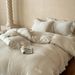 Wholesale INS French Retro Lace Trim Pure Four-Piece Princess Style Full Cotton Linen Double Layer Gauze 4-Piece Set_maomaolike.com