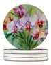 Orchids In Watercolor Large Sandstone Coasters Pack Of 4 Absorbent Round Coasters Decor Gifts For Men Or Women, 4 In, Multicolor_maomaolike.com