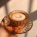 Striped Latte Cup, Coffee Cup Plate, Vintage Glass Flower Tea Cup Set_maomaolike.com