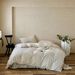 Wholesale INS Japanese Linen Jacquard Striped Pure Four-Piece Wabi-Sabi Style Full Tie Washed Cotton 4-Piece Set_maomaolike.com