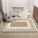 Living Room Rug Large Size Gorgeous Gold Frame Design Bedroom Rug Plush Thickened Machine Washable Thickened Underlay Interior Decorative Rug_maomaolike.com
