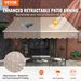 VEVOR Manual Retractable Awning, 13 X 8 Ft Outdoor Patio Awning Retractable Sun Shade, Water-Resistant Polyester Patio Door Window Awning Sunshade Shelter With Crank Handle For Backyard, Balcony_maomaolike.com