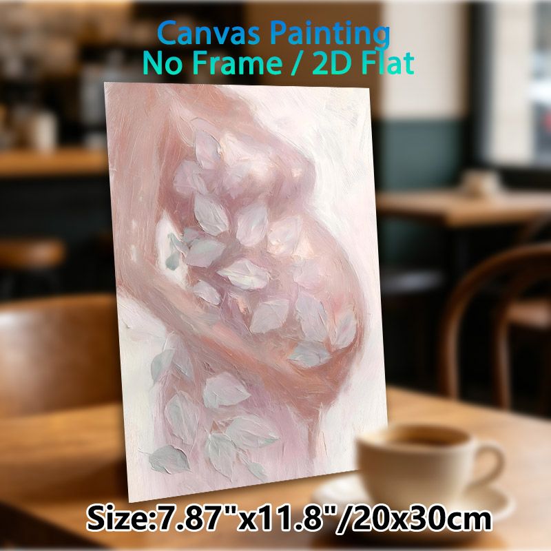 Blush Floral Painting Poster, Soft-hued Textured Impressionist Style Poster, Delicate Aesthetic Wall Decor Suitable For Bedroom, Living Room_maomaolike.com