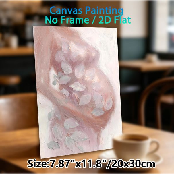 Blush Floral Painting Poster, Soft-hued Textured Impressionist Style Poster, Delicate Aesthetic Wall Decor Suitable For Bedroom, Living Room_maomaolike.com