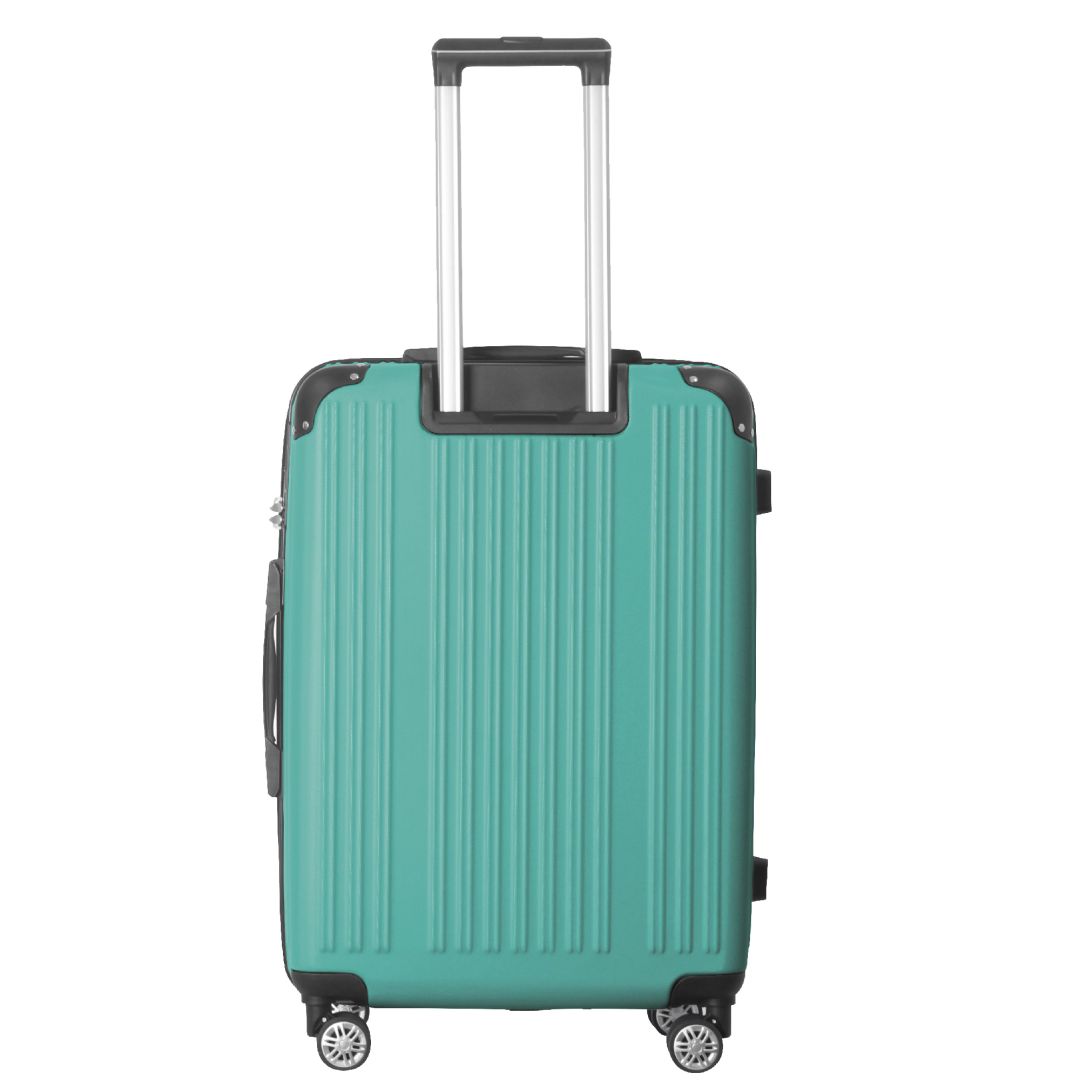 3-Piece Lightweight ABS Hardshell Luggage Set 20 , 24 , 26 -In Fresh Green With Spinner Wheels, TSA Lock, And Adjustable Telescopic Handle - Durable Travel Suitcases_maomaolike.com