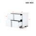 Elegant Nightstand With Metal Handle,Mirrored Bedside Table With 2 Drawers For Bedroom,Living Room,White_maomaolike.com