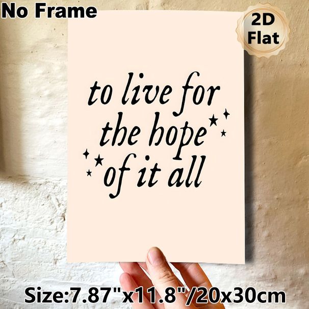 Inspirational Quote Painting Poster, Minimalist Handwritten Typography Poster, Warm Motivational Message With Star Accents, Suitable For Bedroom And_maomaolike.com