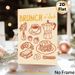 Brunch Themed Painting Poster, Warm-toned Hand-drawn Brunch Food Illustration Poster, Cozy Dining Vibe Decor Ideal For Kitchen & Dining Room_maomaolike.com