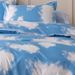 Soft Fiber Printed Blue Sky Three Piece Bedding Set Duvet Quilt Cover_maomaolike.com