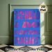 "In My Head" Motivational Slogan Painting Poster, Vibrant Psychedelic Gradient Pink-on-Blue Text Poster, Stylish Quote Wall Decor For Bedroom, Living_maomaolike.com
