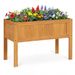 Wood Raised Garden Bed Elevated Planter Box With Bed Liner And Drainage Holes For Vegetables Flowers Herbs For Garden, Backyard, Balcony Or Patio_maomaolike.com