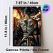Japanese Samurai With Full Back Tattoo Painting Poster, Vivid Ukiyo-e Style Lantern-lit Alley Poster, Authentic Cultural Design, Ideal For Home_maomaolike.com