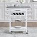 Mobile Rolling Kitchen Island Trolley Serving Cart With Underneath Drawer & Slide-Out Wire Storage Basket_maomaolike.com