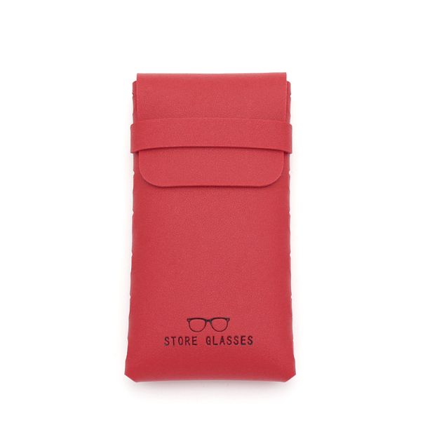 Unisex Glasses bag soft leather simple myopia reading glasses leather case men's portable soft bag storage bag women's fresh leather glasses case_maomaolike.com