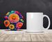 Colorful Chrysanthemums Large Sandstone Coasters Pack Of 4 Absorbent Round Coasters Decor Gifts For Men Or Women, 4 In, Multicolor_maomaolike.com