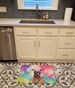 Doberman Pinscher Hippie Dawg Memory Foam Kitchen Mat Machine Washable Anti-Fatigue Mat Cushion Comfort Bath Mat Or Kitchen Rug_maomaolike.com