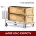VEVOR 4 Pack 6 X 2 Inch Caster Wheels 2 Rigid And 2 Swivel Casters With Side Brake Polyurethane Iron Core Plate 1000LBS Capacity Per Wheel_maomaolike.com