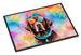 Chocolate Labrador Hippie Dawg Doormat Front Door Mat Indoor Outdoor Rugs For Entryway, Non Slip Washable Low Pile, 24H X 36W_maomaolike.com