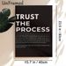 Inspirational "Trust The Process" Painting Poster, Minimalist Black & White Typographic Poster, Motivational Text Art To Boost Positivity, Ideal For_maomaolike.com