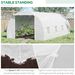 20' X 10' X 7' Walk-In Tunnel Greenhouse With Zippered Door & 8 Mesh Windows, Large Garden Green House Kit, Galvanized Steel Frame, White_maomaolike.com