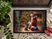 Scottish Terrier And Santa Claus Doormat Front Door Mat Indoor Outdoor Rugs For Entryway, Non Slip Washable Low Pile, 24H X 36W_maomaolike.com