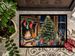 Keeshond Cozy Christmas Doormat Front Door Mat Indoor Outdoor Rugs For Entryway, Non Slip Washable Low Pile, 24H X 36W_maomaolike.com