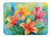 Lilies In Watercolor Memory Foam Kitchen Mat Machine Washable Anti-Fatigue Mat Cushion Comfort Bath Mat Or Kitchen Rug_maomaolike.com