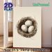 Bird Nest With Eggs Painting Poster, Delicate Watercolor-style Poster, Soft-toned Nest With Speckled Eggs, Delivers Natural Tranquil Ambiance For_maomaolike.com