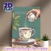 Tea Time Themed Painting Poster, Soft Watercolor Warm Tea-pouring Scene Poster, Cozy Tranquil Decor Ideal For Kitchen, Dining Room Or Café Wall_maomaolike.com