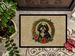 Shih Tzu Christmas Flowers Doormat Front Door Mat Indoor Outdoor Rugs For Entryway, Non Slip Washable Low Pile, 24H X 36W_maomaolike.com