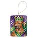 Rhodesian Ridgeback King Of Mardi Gras Porcelain Ornament Christmas Tree Hanging Decorations For Home Christmas Holiday, Rectangle, Gift, Multicolor_maomaolike.com