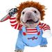 Dog Halloween Costumes - Chucky Dog Costume With Knife For Pets Party Christmas Cosplay Cute Outfits Clothes Deadly Dog Clothes Funny Dog Costumes Halloween For Small Medium Large Dogs_maomaolike.com