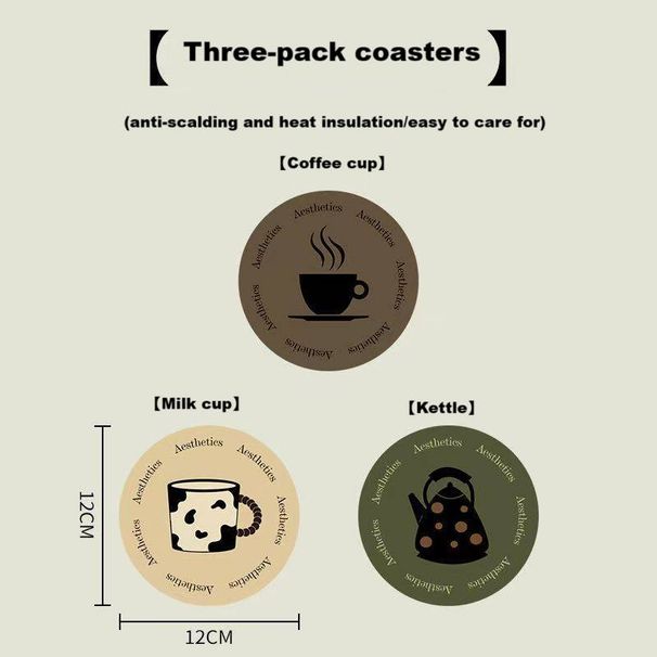 Table Mat Anti-scalding Mat Insulation Mat Vegetable Mat Bowl Mat Placemat Plate Mat Round Absorbent Quick-drying Tea Coaster Home Use_maomaolike.com