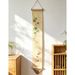 ThreadBloom Studio Green Maple And Goldfish Embroidered Vertical Wall Hanging, 100% Ramie And Walnut Wood, 110 Cm Summer Decor_maomaolike.com