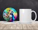 Hippie Animal Peacock Large Sandstone Coasters Pack Of 4 Absorbent Round Coasters Decor Gifts For Men Or Women, 4 In, Multicolor_maomaolike.com