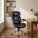 Executive Office Chair Leather Ergonomic Computer Desk Chair Leather With Padded Seat And Armrests Adjustable Backrest For Home, Office And Meeting Room_maomaolike.com