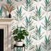 Minimalist Blue Botanical Wallpaper – Scandinavian Style, Peel & Stick, Elegant & Removable Wall Decor_maomaolike.com