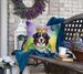 Bernese Mountain Dog King Of Mardi Gras Throw Pillow Machine Washable, Indoor Outdoor Decorative Pillow For Couch, Bed Or Patio, 18Hx18W_maomaolike.com