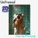 Shower-singing Lion Painting Poster, Whimsical Anthropomorphic Lion Poster, Funny Design Of Lion With Sunglasses Singing Under Shower, Brings Playful_maomaolike.com