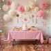 18Pcs Warm Tone Tissue Paper Pom Poms, Hanging Ornaments For Wedding, Birthday, Graduation, Perfect Party Decor & Gifts._maomaolike.com